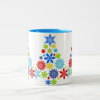 Tasse 2 Couleurs Bouteille d'arbre des flocons de neige
