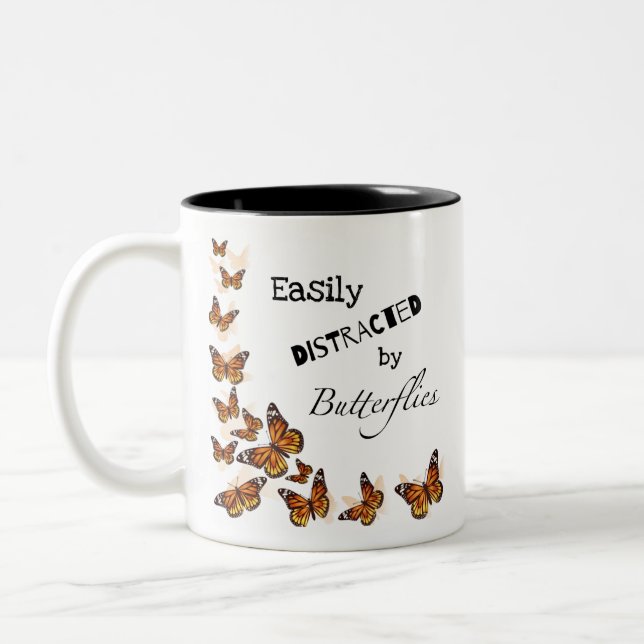 Tasse 2 Couleurs Bouteille de café Monarch Butterfly (Gauche)