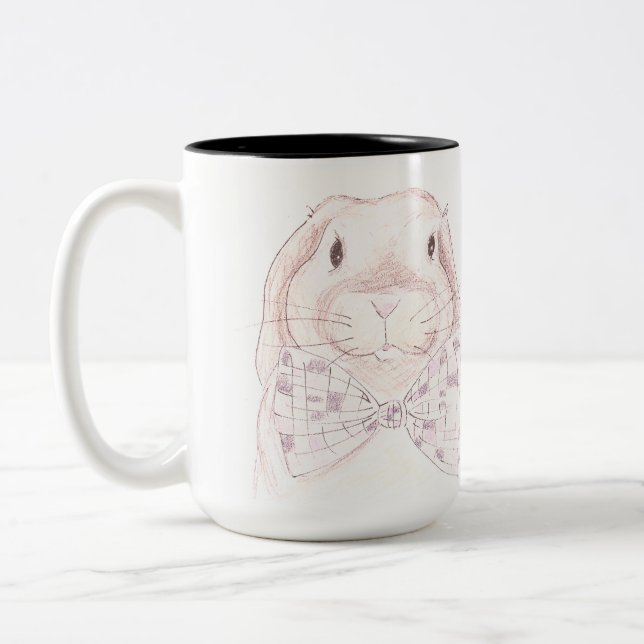 Tasse 2 Couleurs Bouteille de lapin de Cravate (Gauche)