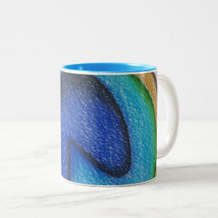 Tasse 2 Couleurs Bouteille de paon