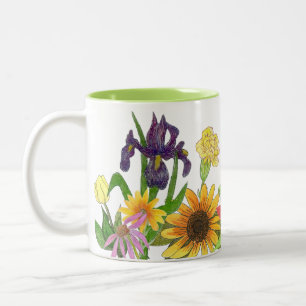 Tasse 2 Couleurs Bouteille du jardin du printemps