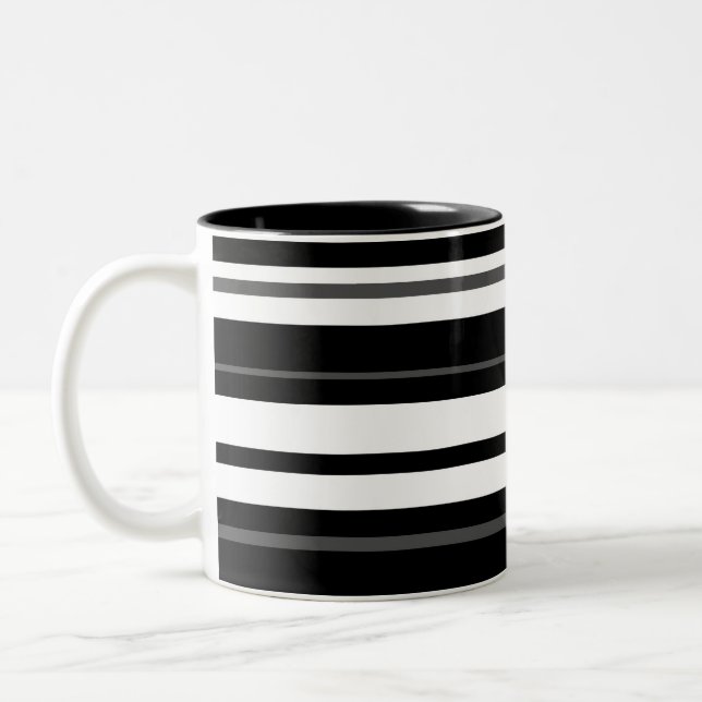 Tasse 2 Couleurs Bouton à deux tons Humbug Stripe (Gauche)