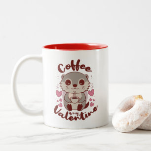 Tasse 2 Couleurs Boutter adorable avec café et coeur rose