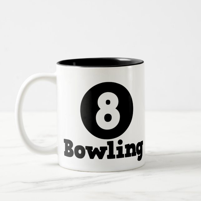 Tasse 2 Couleurs Bowling Team, Bowler Pin Humour (Gauche)