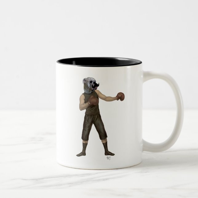 Tasse 2 Couleurs Boxe Bulldog (Droit)