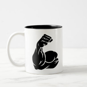 Tasse 2 Couleurs BRAS FORT MONTRANT Biceps Muscle