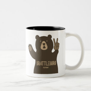 Tasse 2 Couleurs Brattleboro Vermont Ours de la paix
