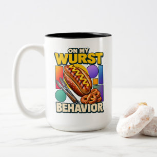 Tasse 2 Couleurs Bratwurst sur mon comportement de grill maître Wur