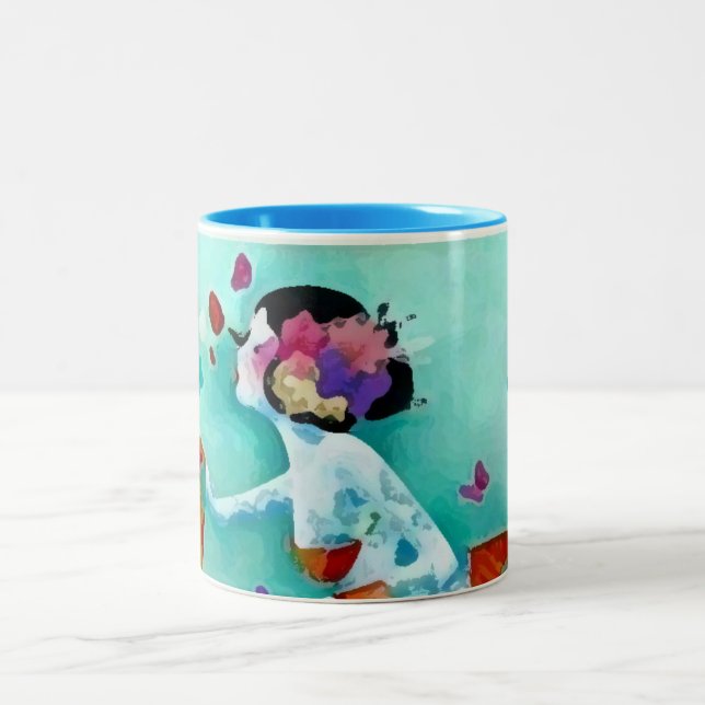 Tasse 2 Couleurs Breathe 325 ml Effiloche de deux tons (Centre)