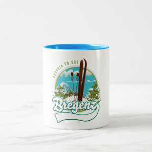 Tasse 2 Couleurs Bregenz austria - logo ski