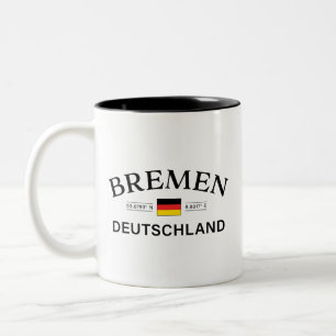 Tasse 2 Couleurs Bremen Deutschland coordonne allemand