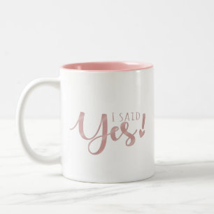 Tasse 2 Couleurs Bride rougissante Moderne Lettering Coeurs roses P