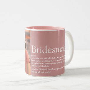 Tasse 2 Couleurs Bridesmaid Définition Photo Wedding Favor