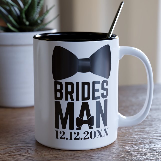 Tasse 2 Couleurs Bridesman Bow Cravate mariage Faveur (Créateur téléchargé)