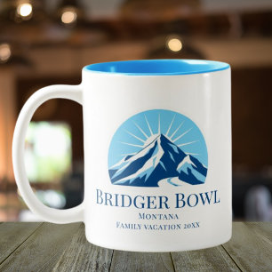 Tasse 2 Couleurs Bridger Bowl Montana domaine skiable café