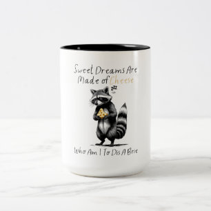Tasse 2 Couleurs Brie de Raton Laveur Mignon Pun Fromage Sucré Cita