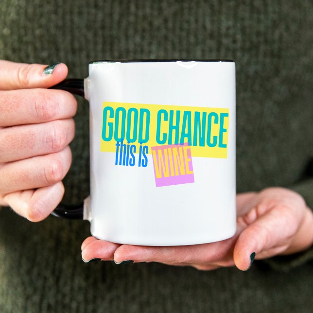 Tasse 2 Couleurs Bright Chance Retro C'Est Du Vin (Créateur téléchargé)