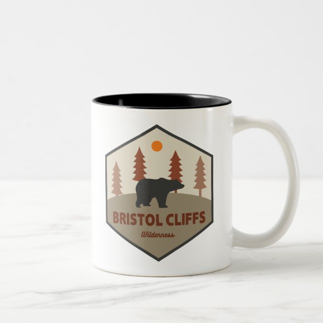 Tasse 2 Couleurs Bristol Cliffs Ours sauvage (Droit)