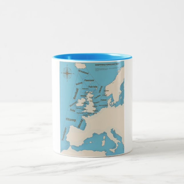 Tasse 2 Couleurs British Isles Expédition Prévision en couleur (Centre)