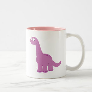 Tasse 2 Couleurs Brontosaurus pourpre Dinosaur