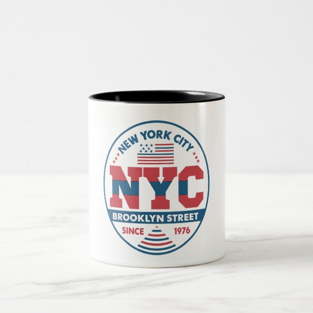 Tasse 2 Couleurs Brooklyn et New York (Centre)