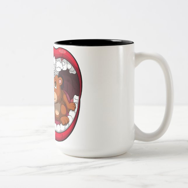 Tasse 2 Couleurs Brossez-vous les dents (Droit)