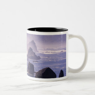 Tasse 2 Couleurs Brouillard matinal le long de la côte de l'Oregon