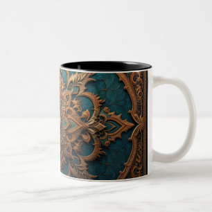 Tasse 2 Couleurs Brown-Aqua Elegance
