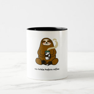 Tasse 2 Couleurs Brown Illustré Pas De Talkie Avant Café