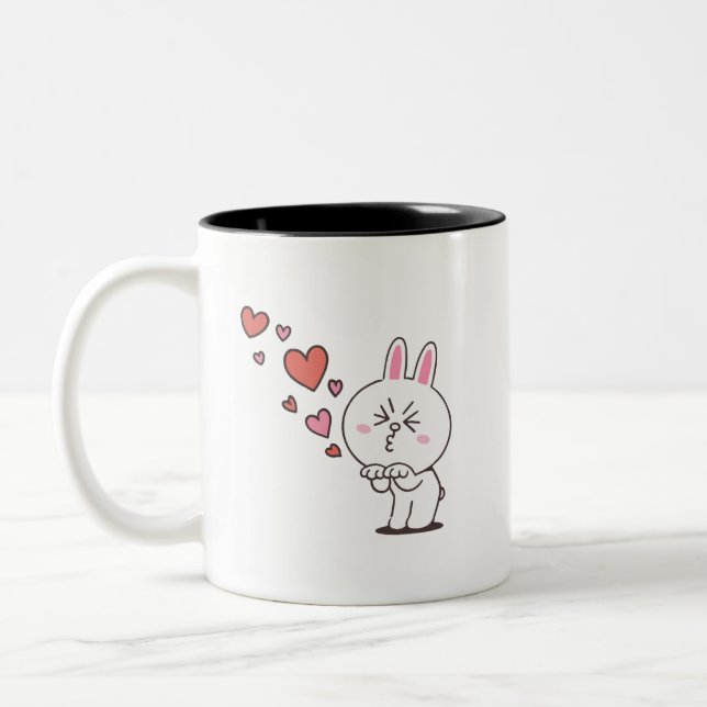 Tasse 2 Couleurs Brown ours cony lapin amour (Gauche)