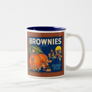 Tasse 2 Couleurs Brownies Marque Vintage Fruit Crate Étiquette