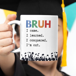 Tasse 2 Couleurs Bruh Funny Graduation Cadeau Personnalisé