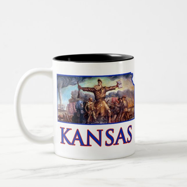 Tasse 2 Couleurs Brun du Kansas John et le prélude tragique (Gauche)