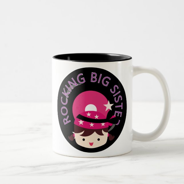 Tasse 2 Couleurs Brunette Rocking Big Sister (Droit)