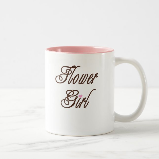Tasse 2 Couleurs Bruns chics de demoiselle de honneur (Droit)