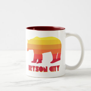 Tasse 2 Couleurs Bryson City Caroline du Nord Ours arc-en-ciel