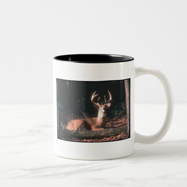 Tasse 2 Couleurs Buck Deer blanc (Droit)
