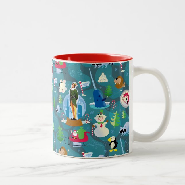 Tasse 2 Couleurs Buddy the Elf and Characters Teal Pattern (Droit)