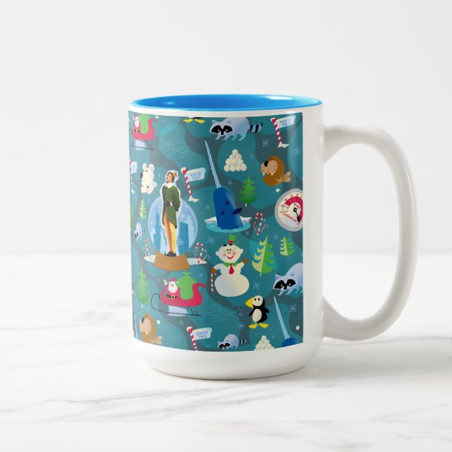 Tasse 2 Couleurs Buddy the Elf and Characters Teal Pattern (Droit)