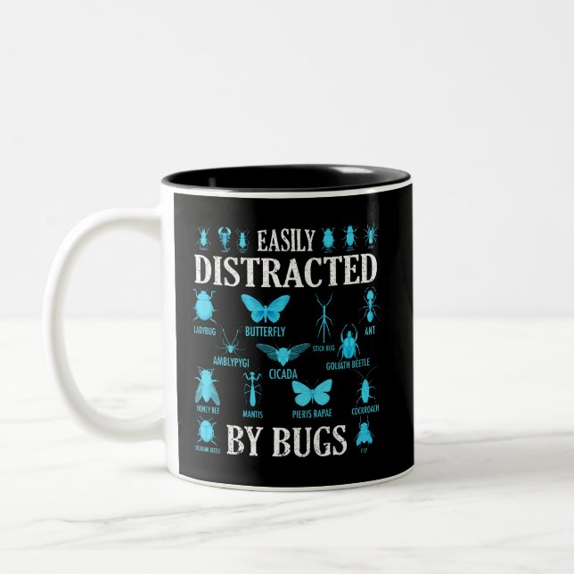 Tasse 2 Couleurs Bugs Amusants De Bug Facilement Distrait Par Les B (Gauche)