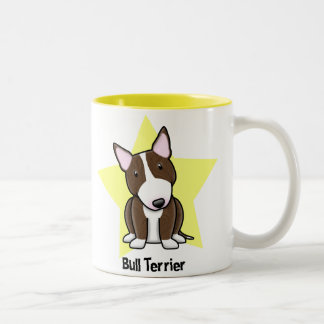 Tasse 2 Couleurs Bull-terrier Brindle d'étoile de Kawaii