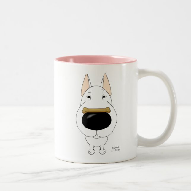 Tasse 2 Couleurs Bull-terrier ValentineMug (Droit)