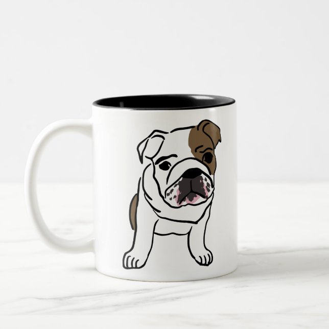 Tasse 2 Couleurs Bulldog Anglais Cadeaux Chemises Nope Lazy English (Gauche)