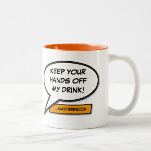 Tasse 2 Couleurs Bulle de bande dessinée drôle personnalisée