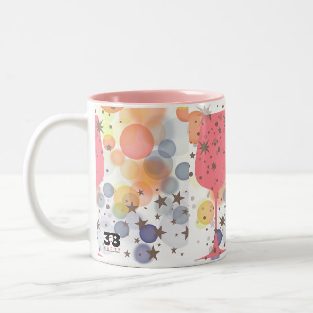 Tasse 2 Couleurs Bulles de champagne (Gauche)