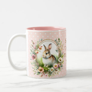 Tasse 2 Couleurs Bunny de printemps
