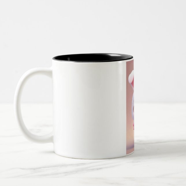Tasse 2 Couleurs #BunnyMug #CuteCups #WhimsicalDrinkware (Gauche)