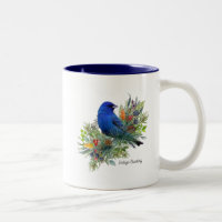 Bunting d'indigo de boue d'oiseaux