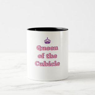 Tasse 2 Couleurs Bureau de la Couronne Humour Cubicle Queen