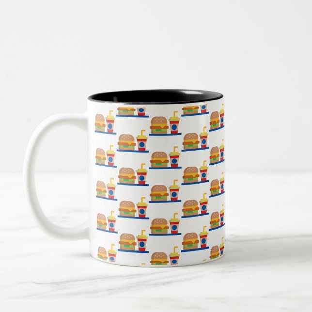 Tasse 2 Couleurs Burger Repas (Gauche)